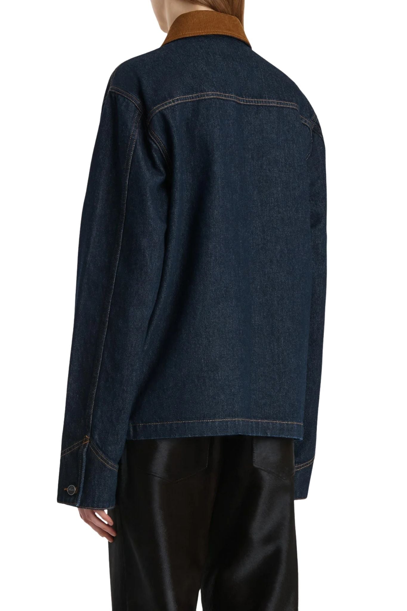 Khaite Wyatt Jacket with Corduroy Collar - Vermillion