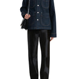 Khaite Wyatt Jacket with Corduroy Collar - Vermillion