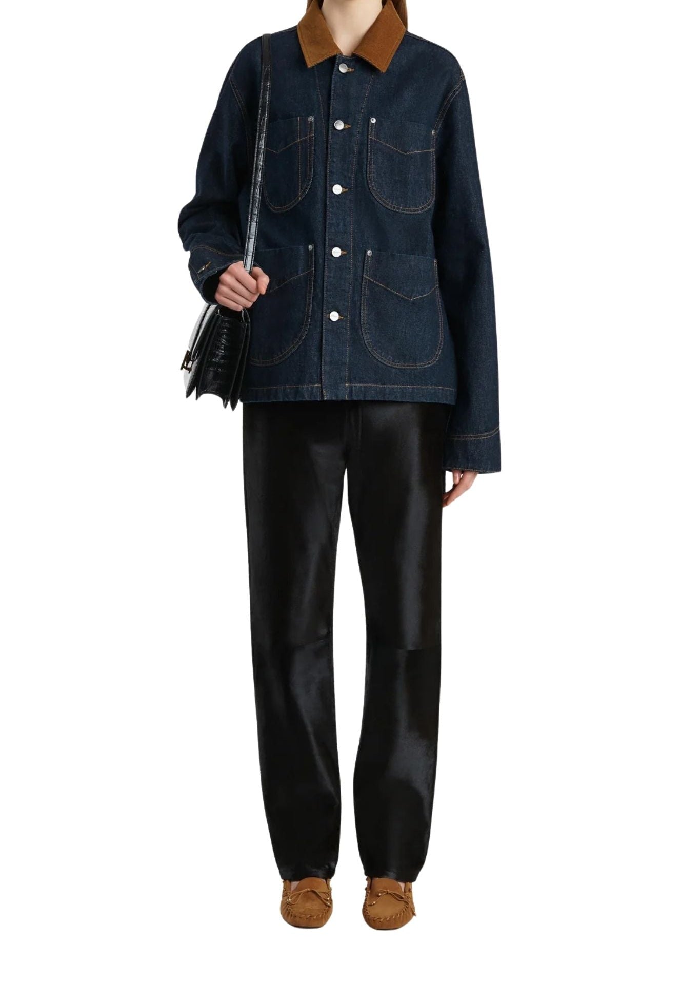 Khaite Wyatt Jacket with Corduroy Collar - Vermillion