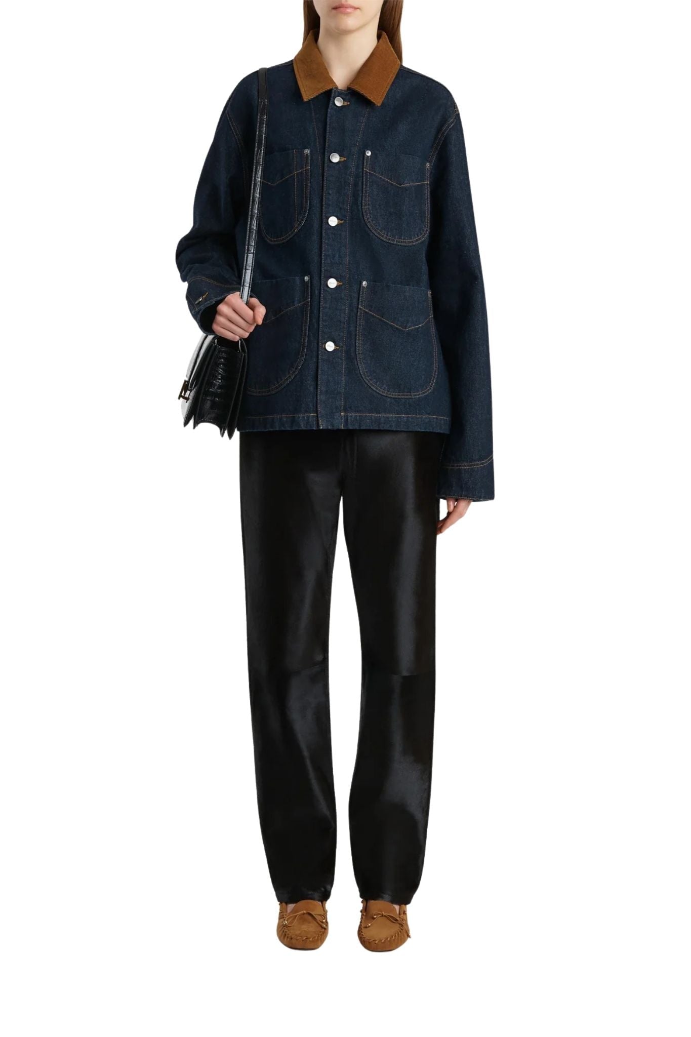 Khaite Wyatt Jacket with Corduroy Collar - Vermillion