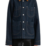 Khaite Wyatt Jacket with Corduroy Collar - Vermillion