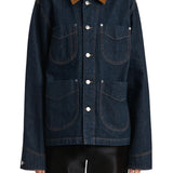 Khaite Wyatt Jacket with Corduroy Collar - Vermillion