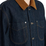 Khaite Wyatt Jacket with Corduroy Collar - Vermillion