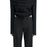 Khaite York Jacket w/ Cord Embroidery - Vermillion