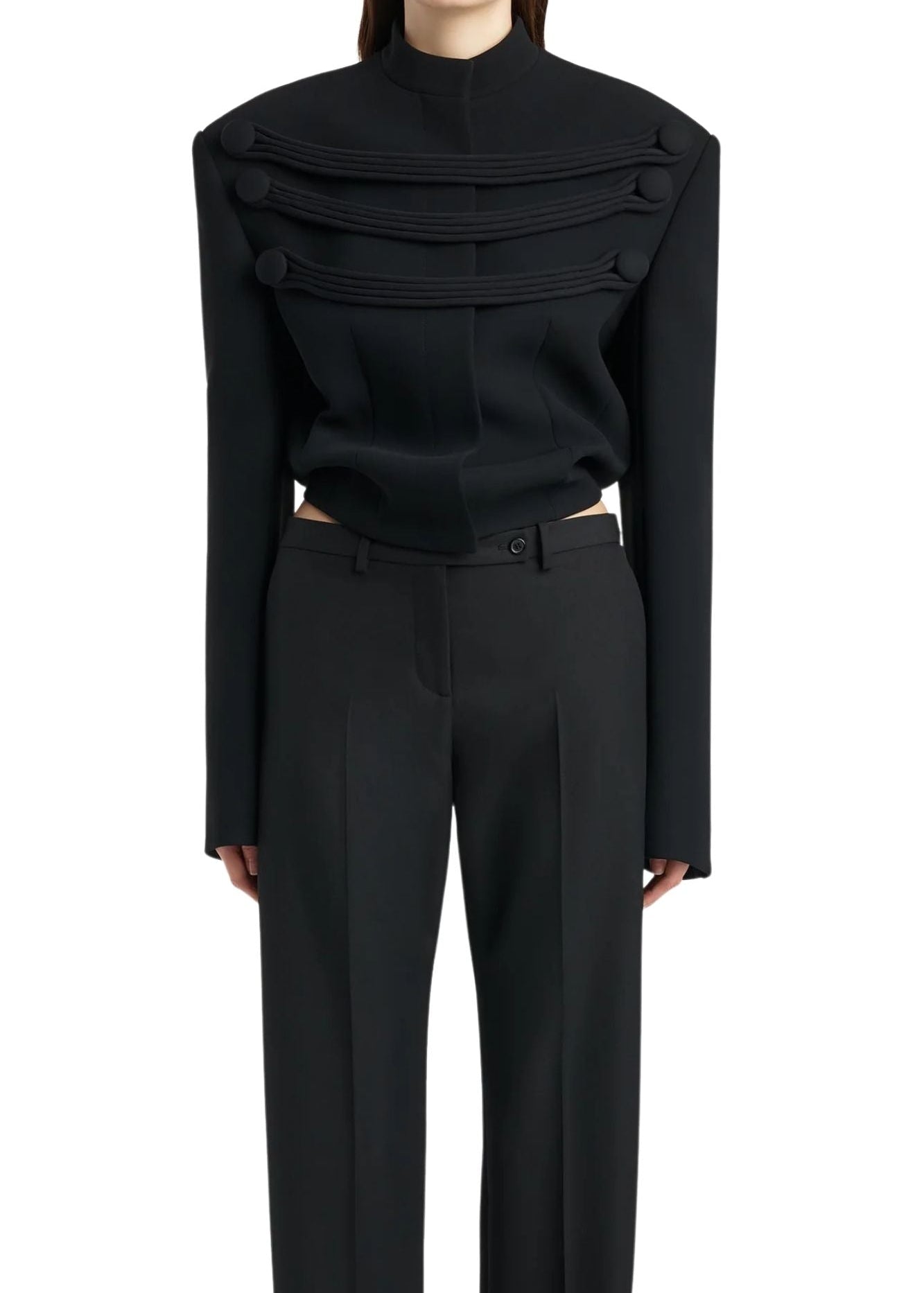 Khaite York Jacket w/ Cord Embroidery - Vermillion