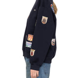 Sea Davis Patchwork Crew Neck Sweatshirt