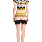 La DoubleJ Chevron Mini Dress - Vermillion