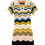 La DoubleJ Chevron Mini Dress - Vermillion