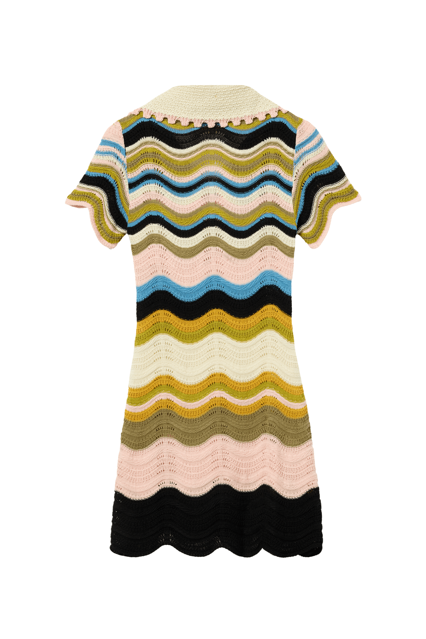 La DoubleJ Chevron Mini Dress - Vermillion