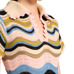 La DoubleJ Chevron Mini Dress - Vermillion