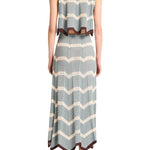 La DoubleJ Chevron Skirt - Vermillion