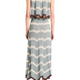 La DoubleJ Chevron Skirt - Vermillion