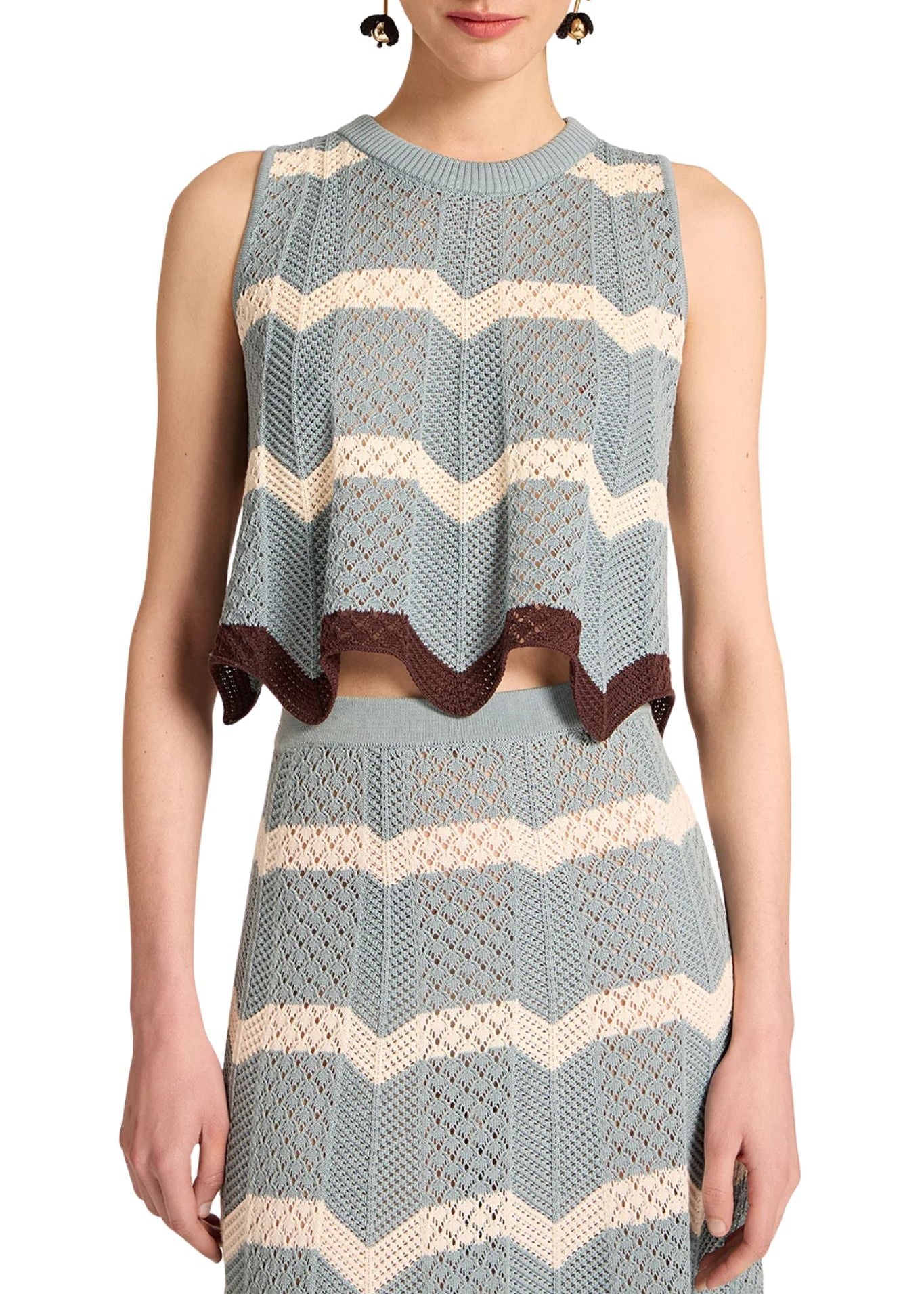 La DoubleJ Chevron Top - Vermillion