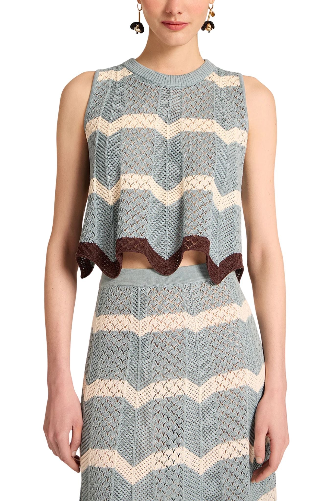 La DoubleJ Chevron Top - Vermillion