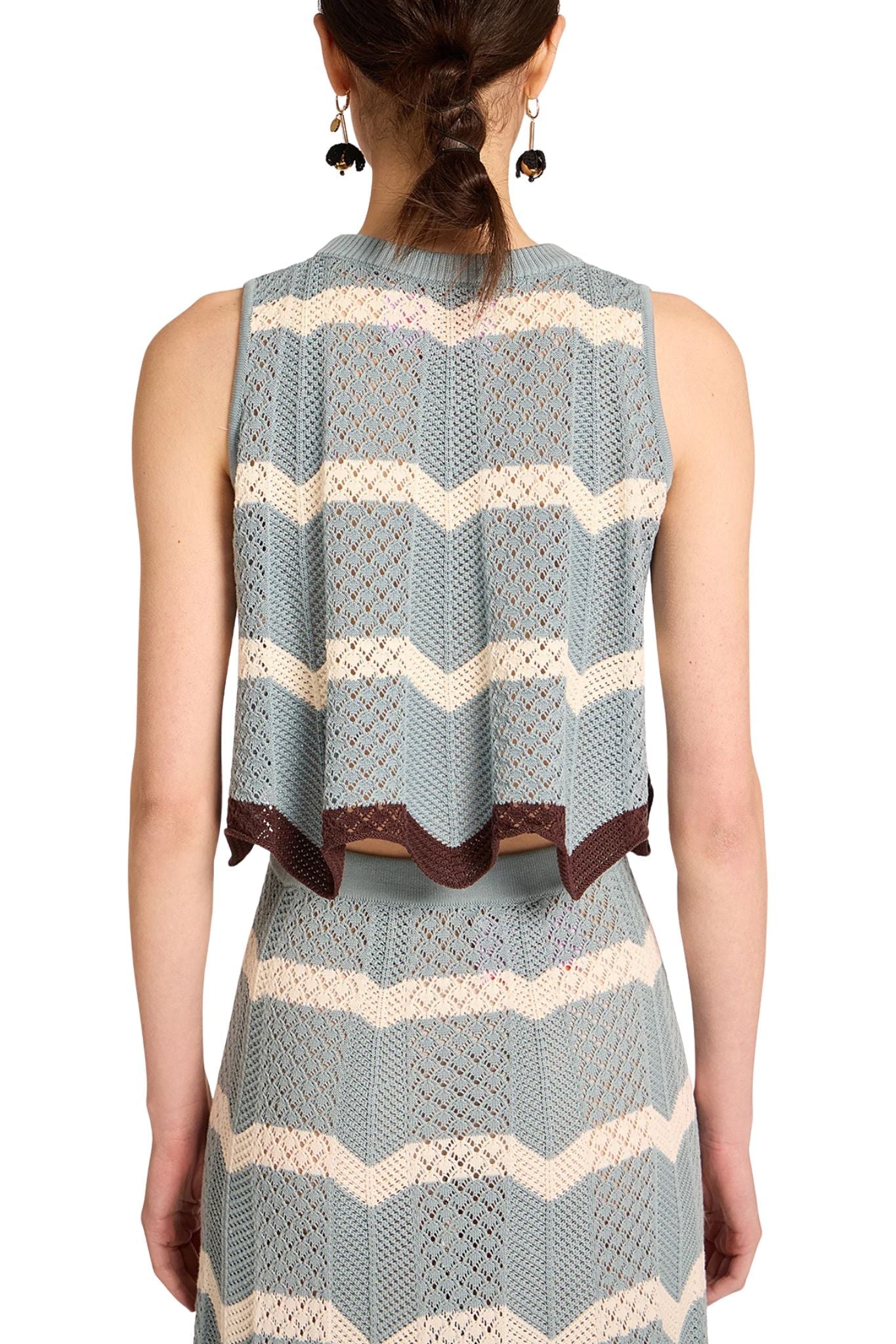La DoubleJ Chevron Top - Vermillion