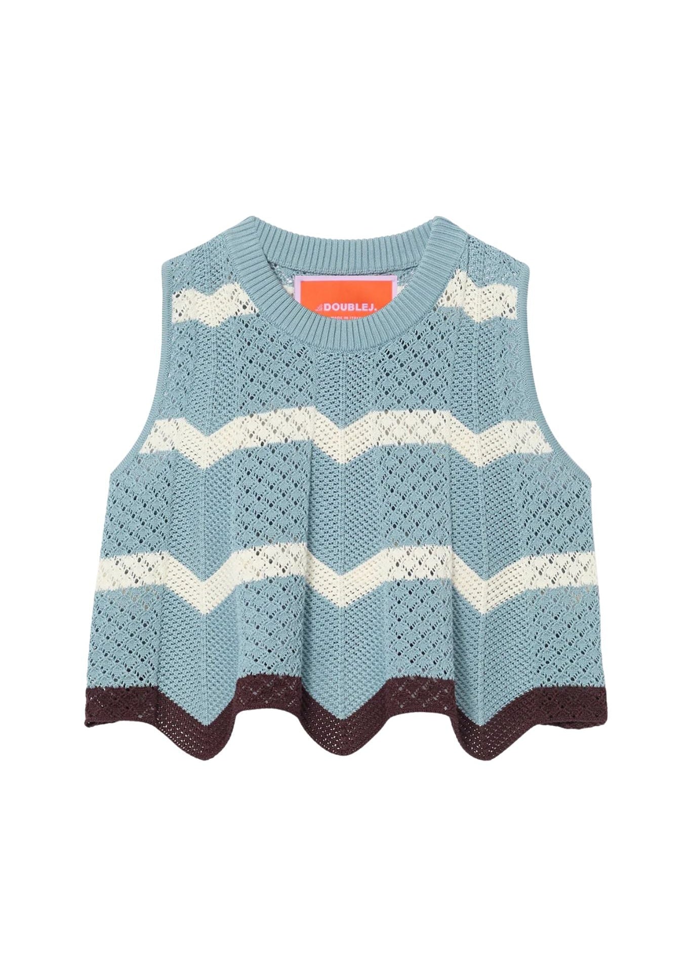La DoubleJ Chevron Top - Vermillion