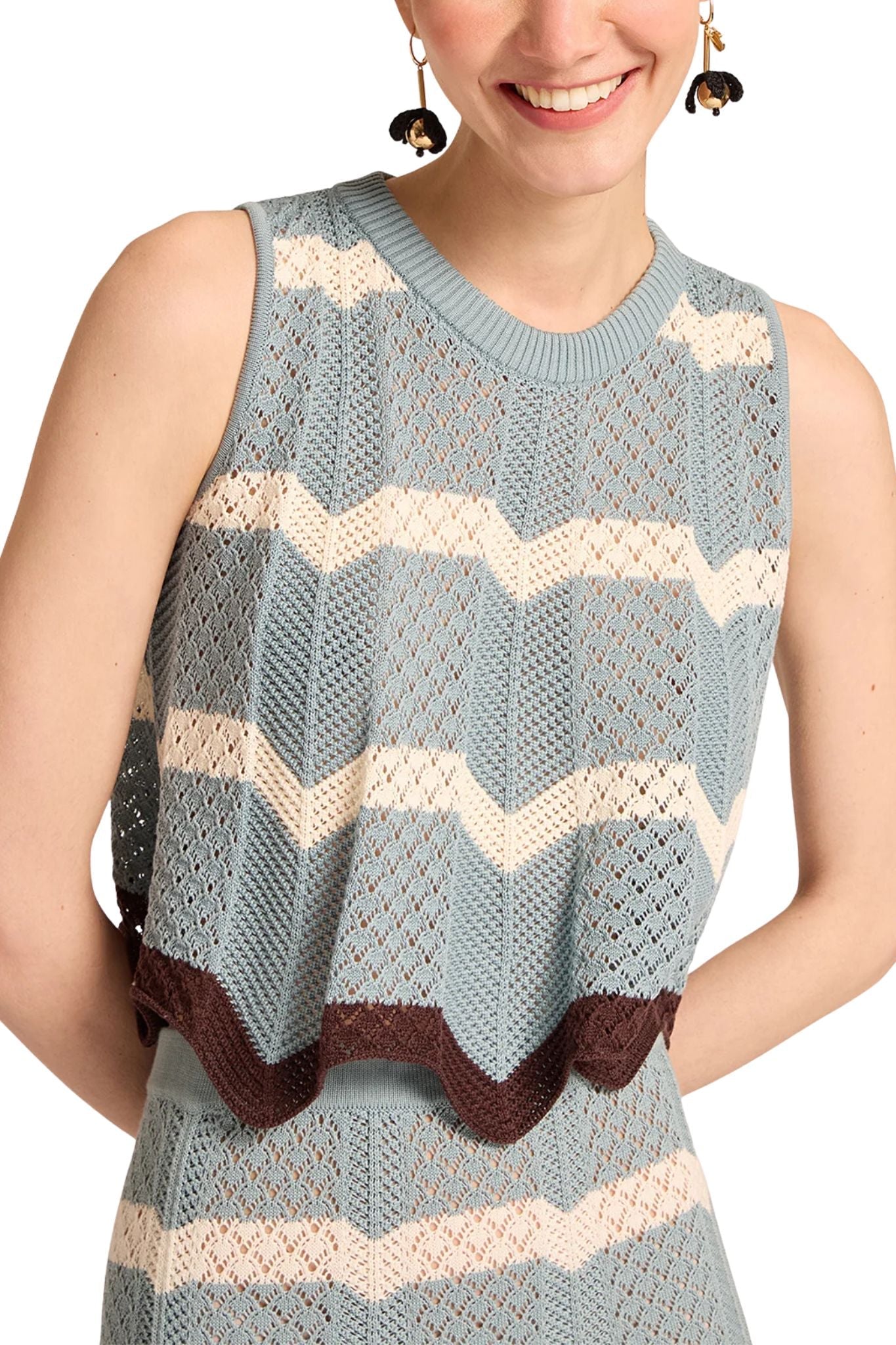 La DoubleJ Chevron Top - Vermillion