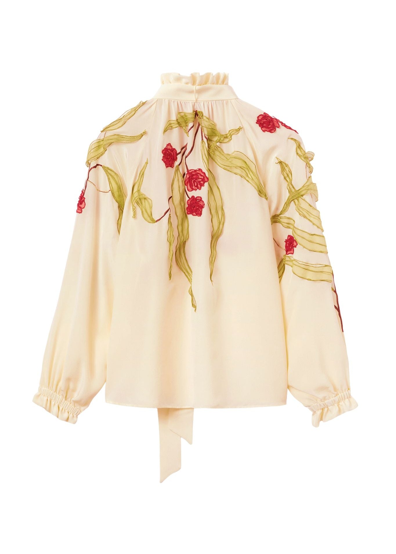 La DoubleJ Embroidered Cerere Blouse - Vermillion