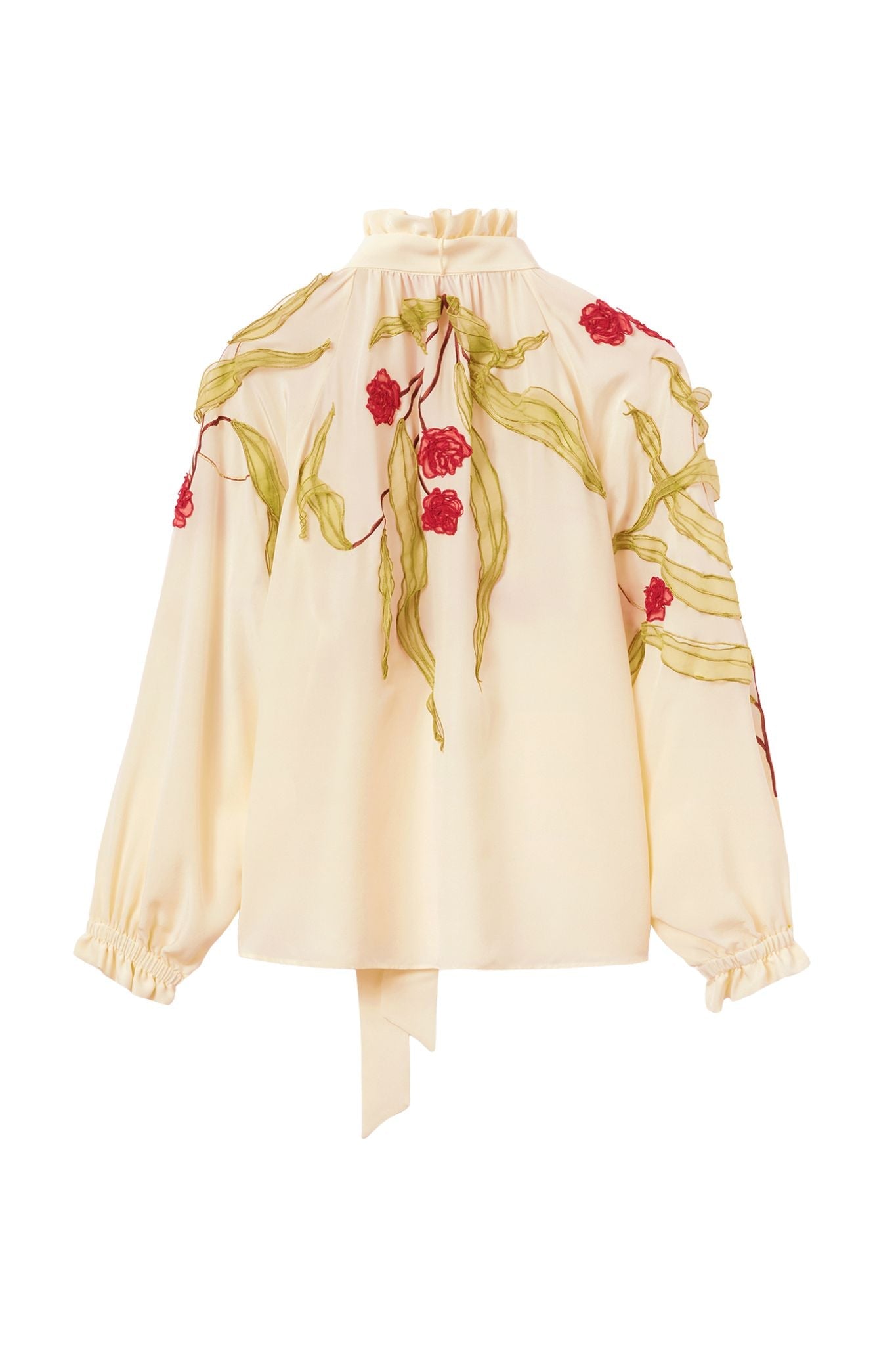 La DoubleJ Embroidered Cerere Blouse - Vermillion
