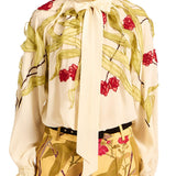La DoubleJ Embroidered Cerere Blouse - Vermillion