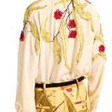 La DoubleJ Embroidered Cerere Blouse - Vermillion