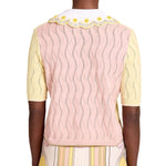 La DoubleJ Embroidered Crop Polo - Vermillion