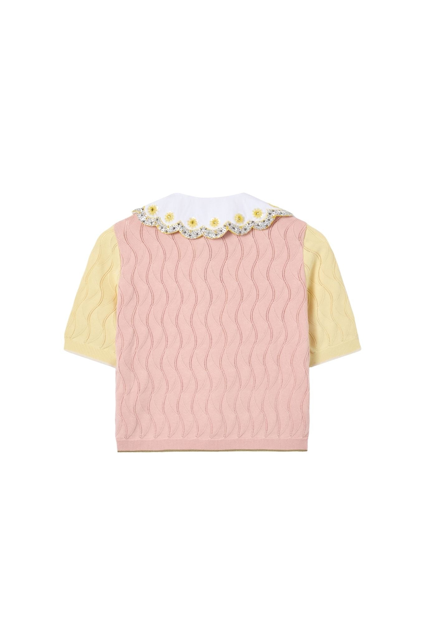 La DoubleJ Embroidered Crop Polo - Vermillion