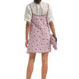 La DoubleJ Embroidered Sedgwick Mini Dress - Vermillion