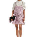 La DoubleJ Embroidered Sedgwick Mini Dress - Vermillion