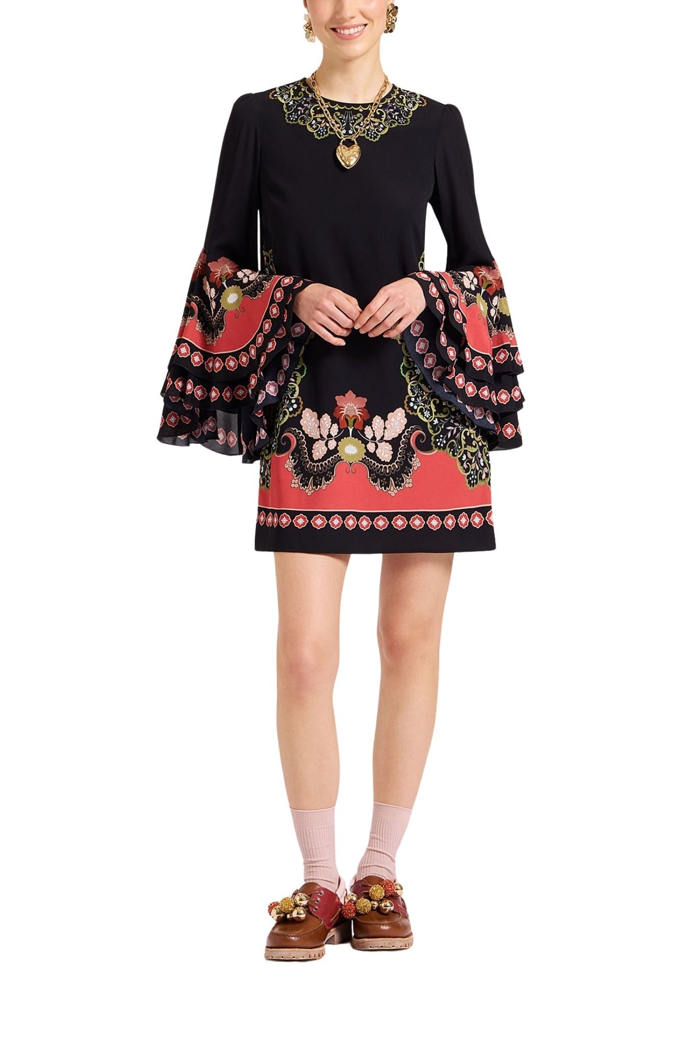 La Doublej Friday Dress Placée - Vermillion