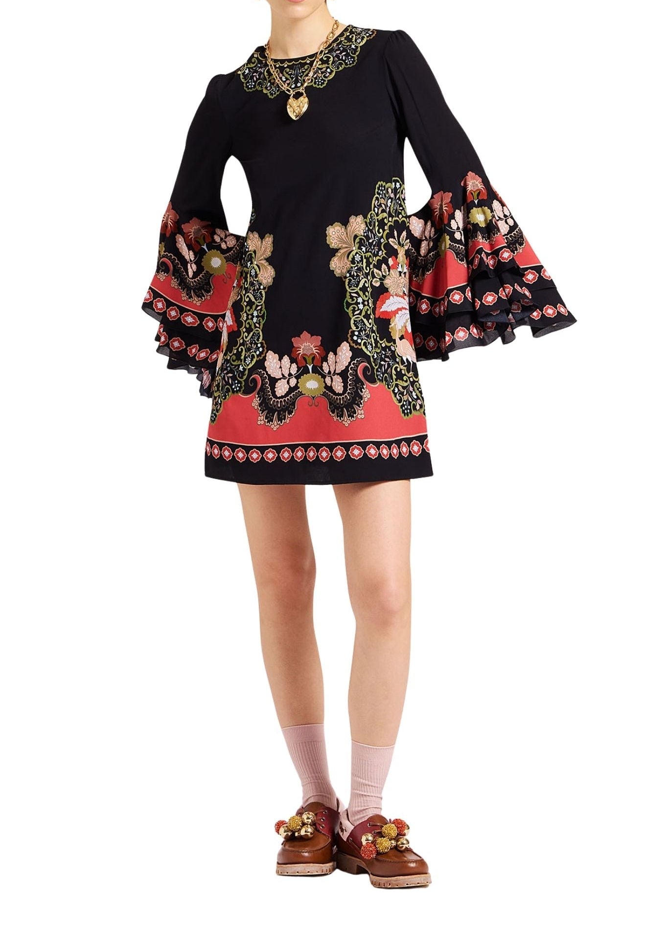 La Doublej Friday Dress Placée - Vermillion