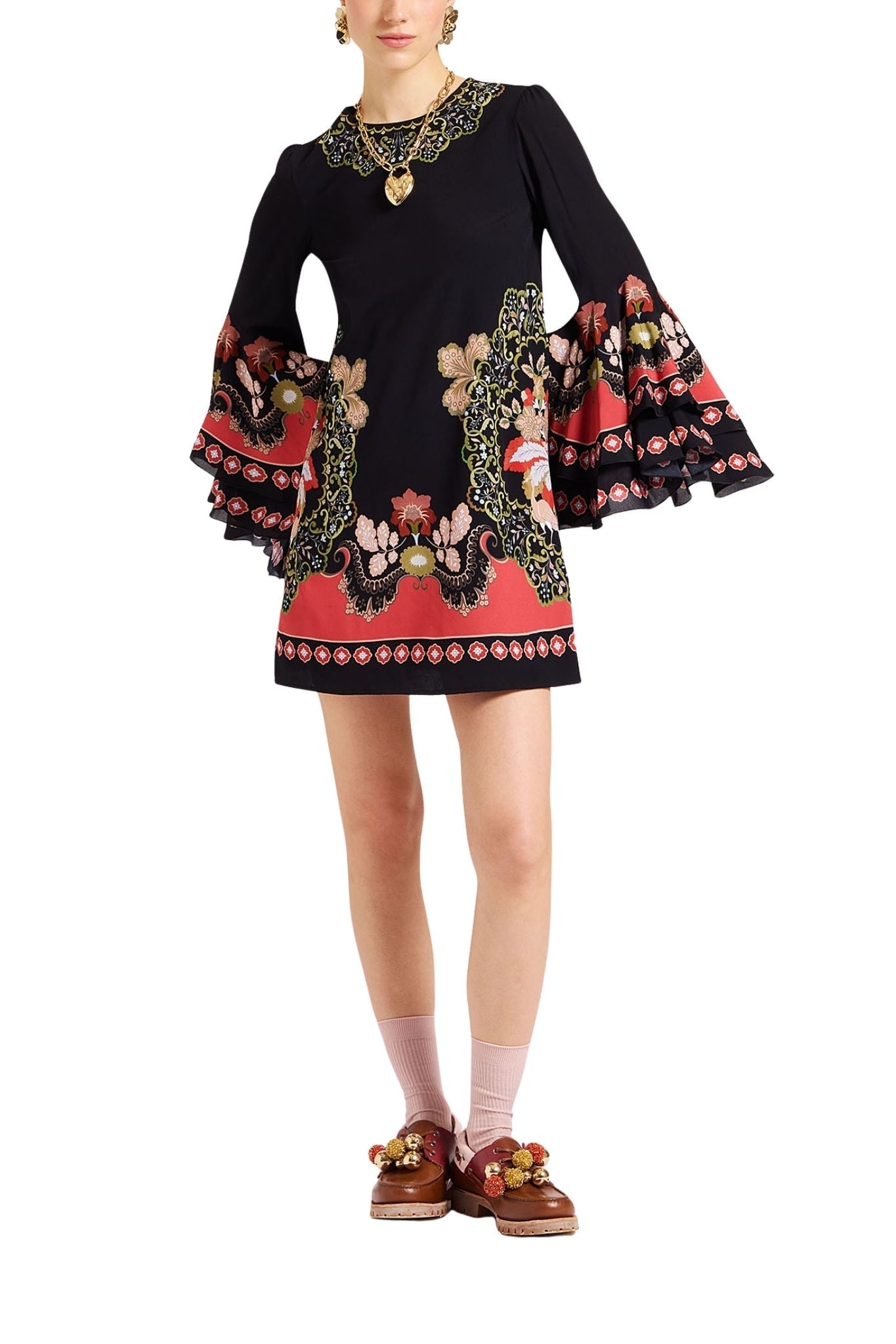 La Doublej Friday Dress Placée - Vermillion