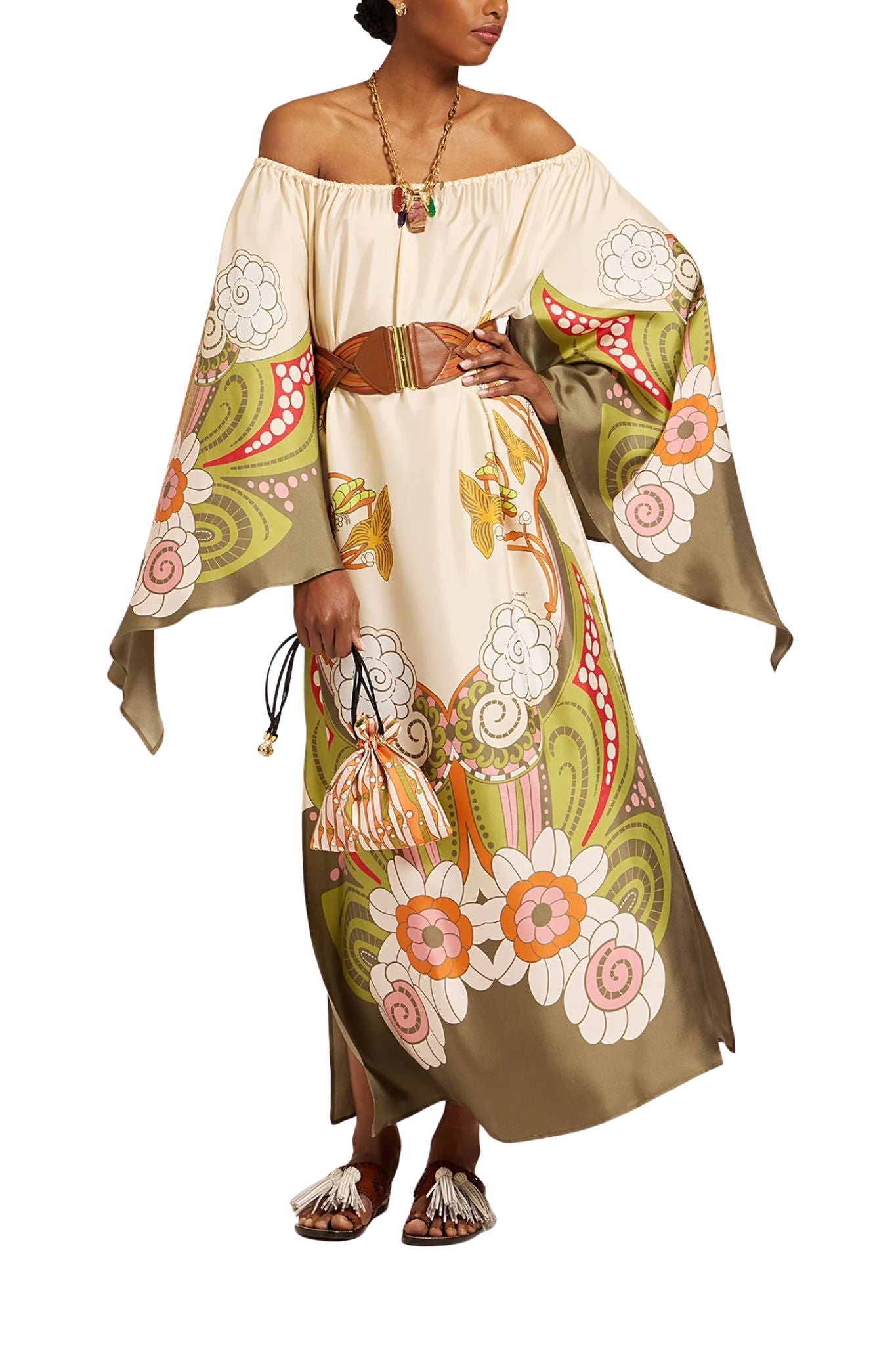 La DoubleJ Goddess Dress Placée - Vermillion