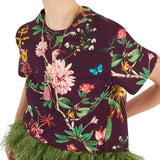 La Doublej La Scala Tee With Feathers - Vermillion