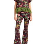 La Doublej La Scala Tee With Feathers - Vermillion