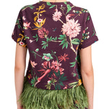 La Doublej La Scala Tee With Feathers - Vermillion