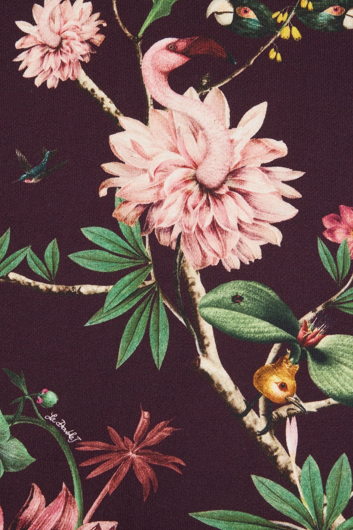 La Doublej La Scala Tee With Feathers - Vermillion