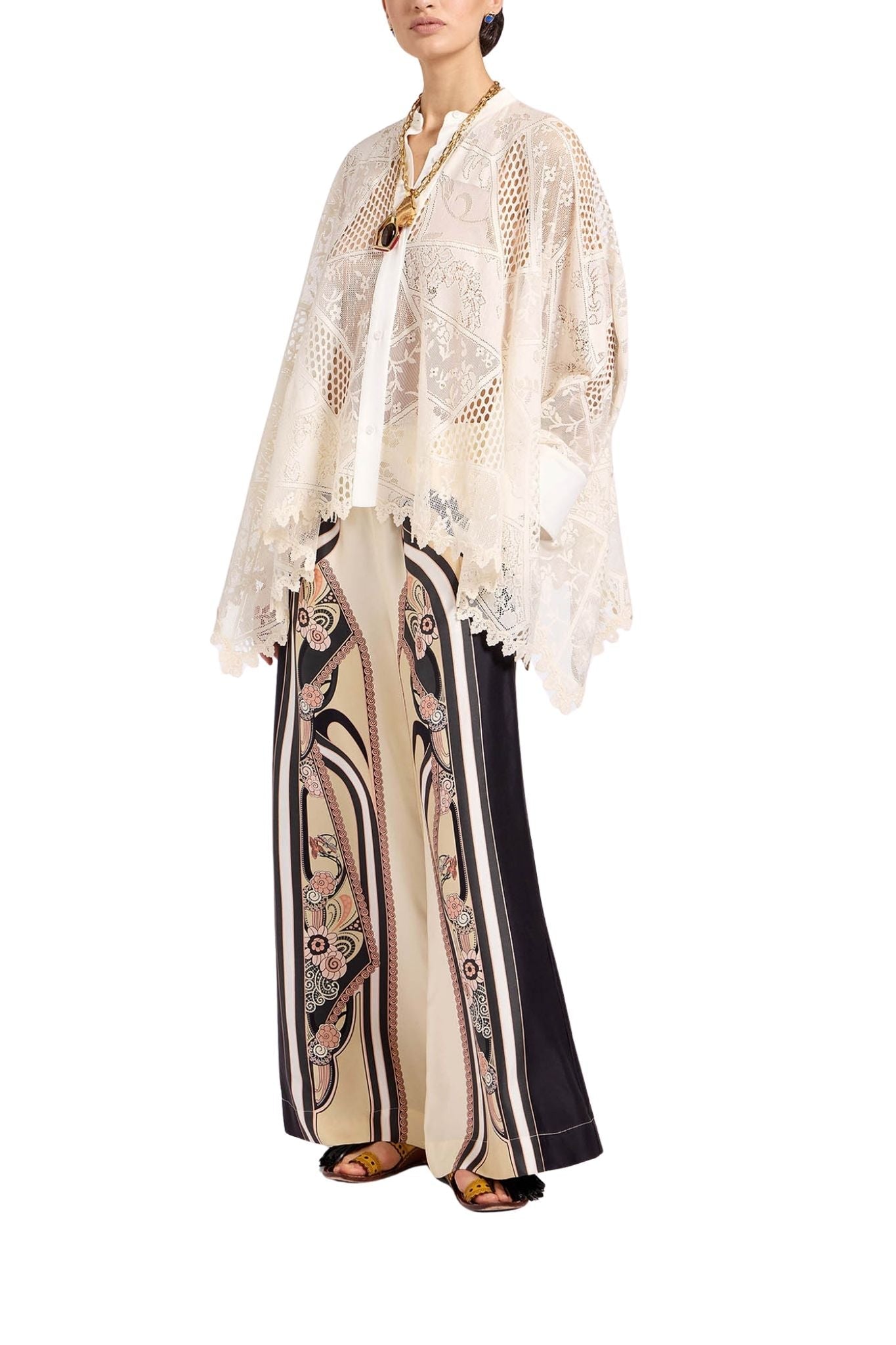 La DoubleJ Lace Foulard Shirt - Vermillion