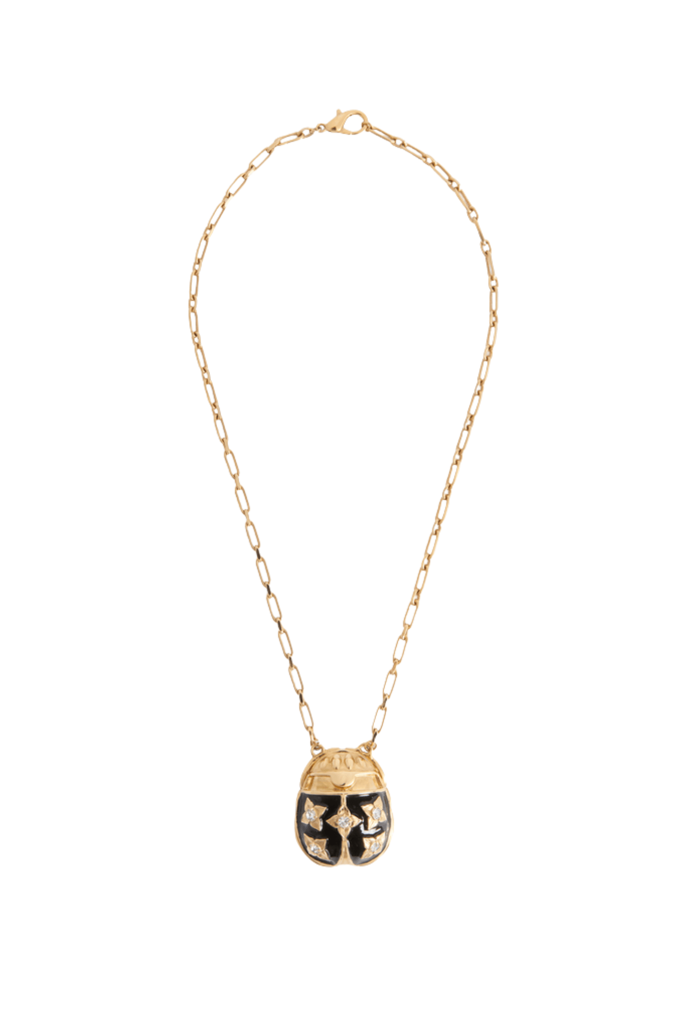 La DoubleJ Lady Scarab Necklace - Vermillion