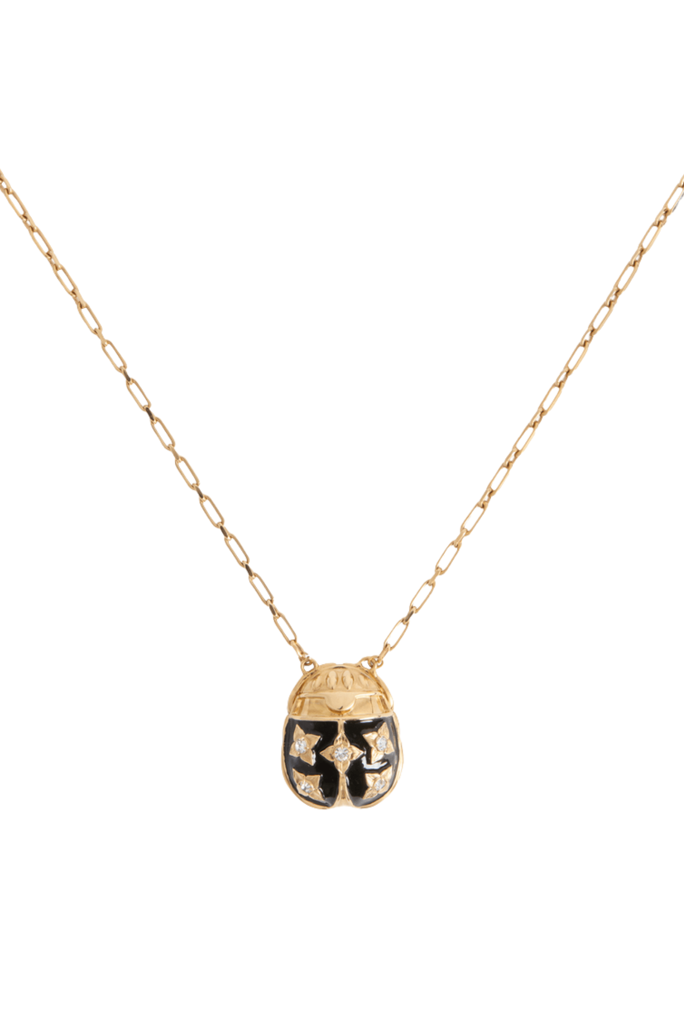 La DoubleJ Lady Scarab Necklace - Vermillion