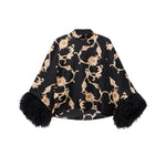 La DoubleJ Make an Exit Top w/ Feathers - Vermillion