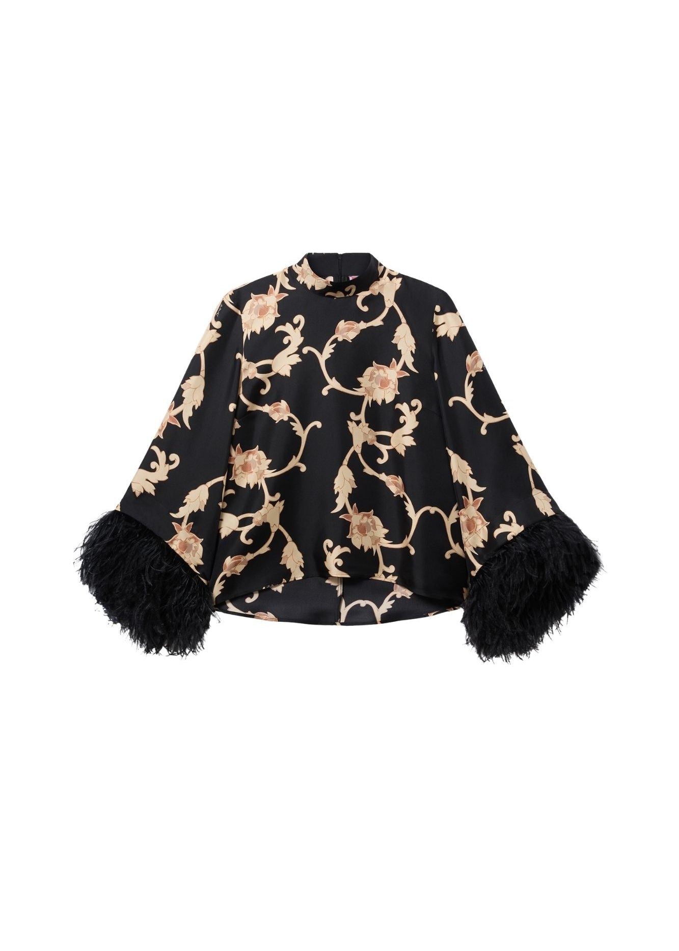 La DoubleJ Make an Exit Top w/ Feathers - Vermillion