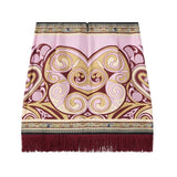 La DoubleJ Mini Foulard Skirt with Fringes - Vermillion