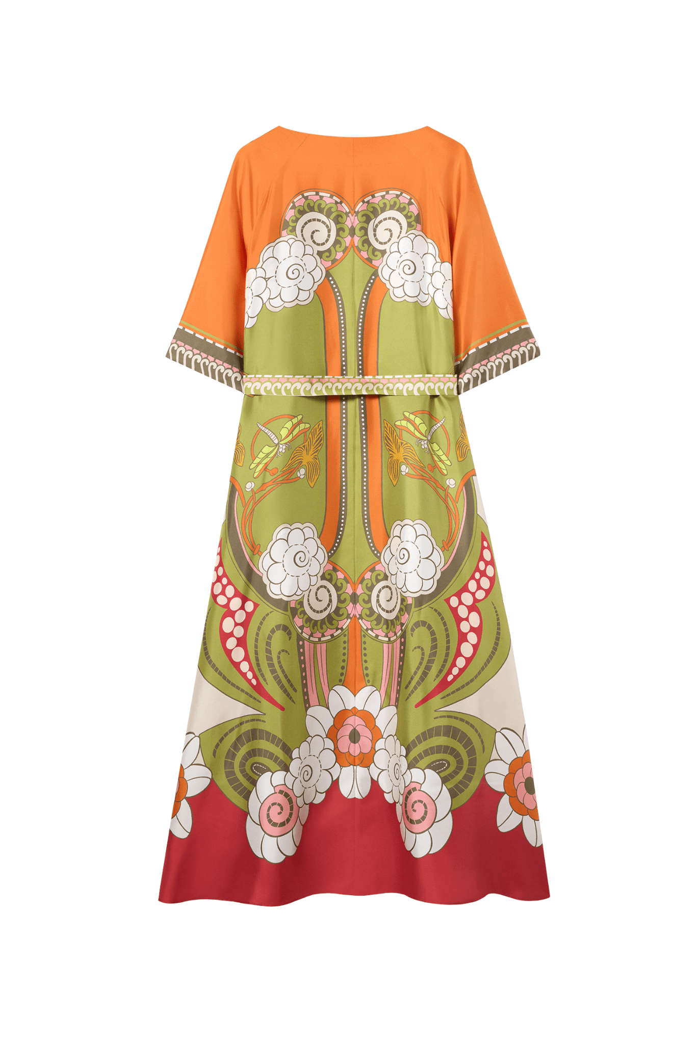 La DoubleJ Muumuu Dress Round Neck (Placée) - Vermillion