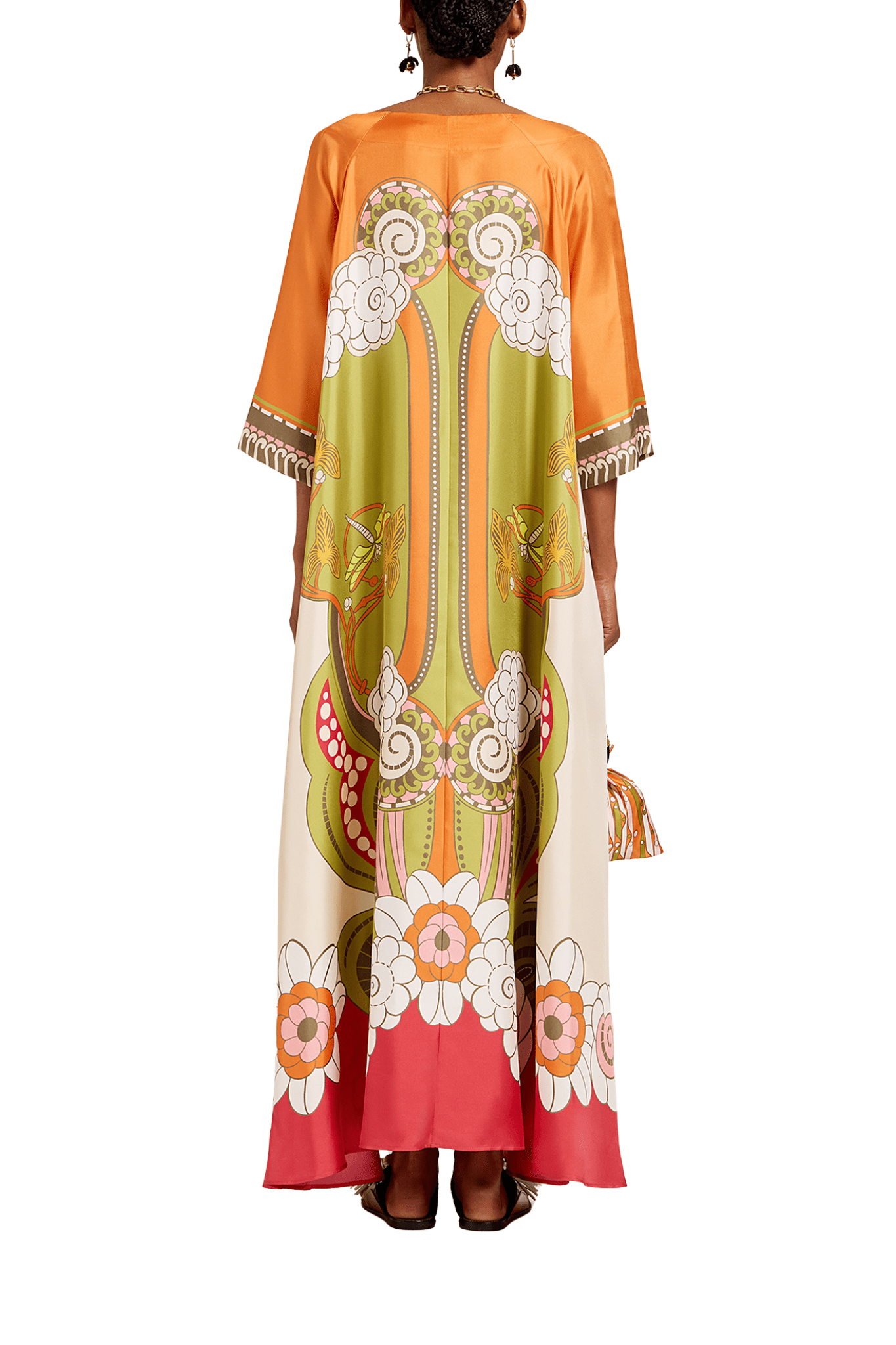 La DoubleJ Muumuu Dress Round Neck (Placée) - Vermillion