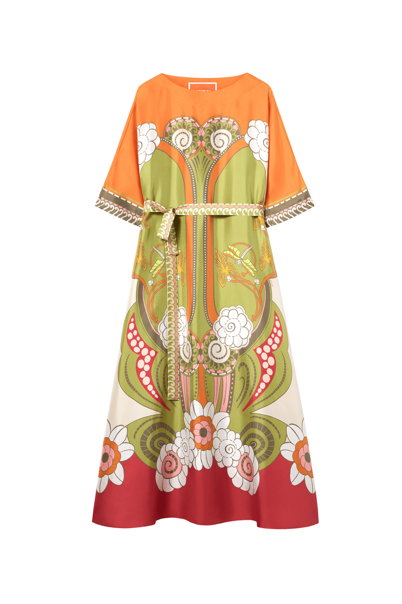 La DoubleJ Muumuu Dress Round Neck (Placée) - Vermillion