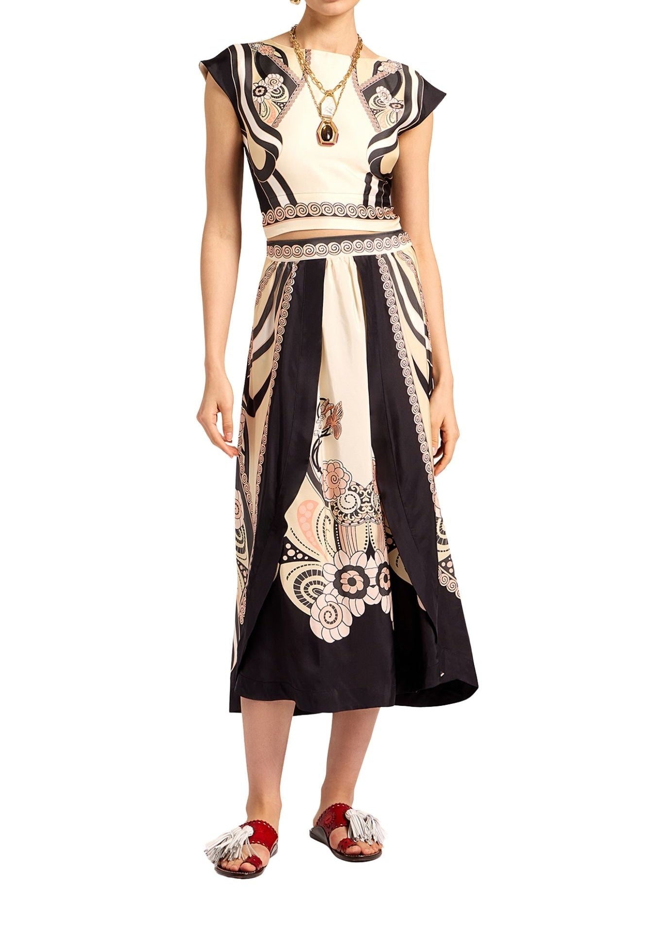 La DoubleJ Petal Skirt - Vermillion