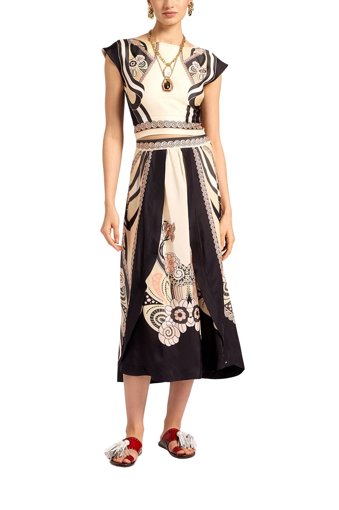 La DoubleJ Petal Skirt - Vermillion