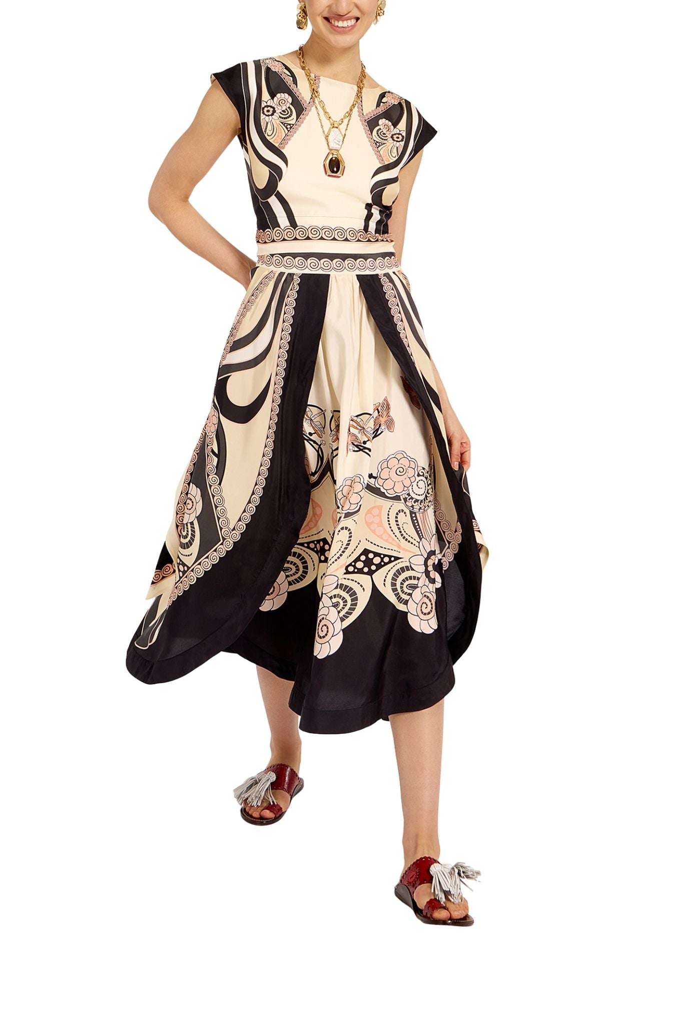 La DoubleJ Petal Skirt - Vermillion