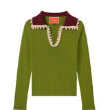 La DoubleJ Picket Polo Jumper - Vermillion